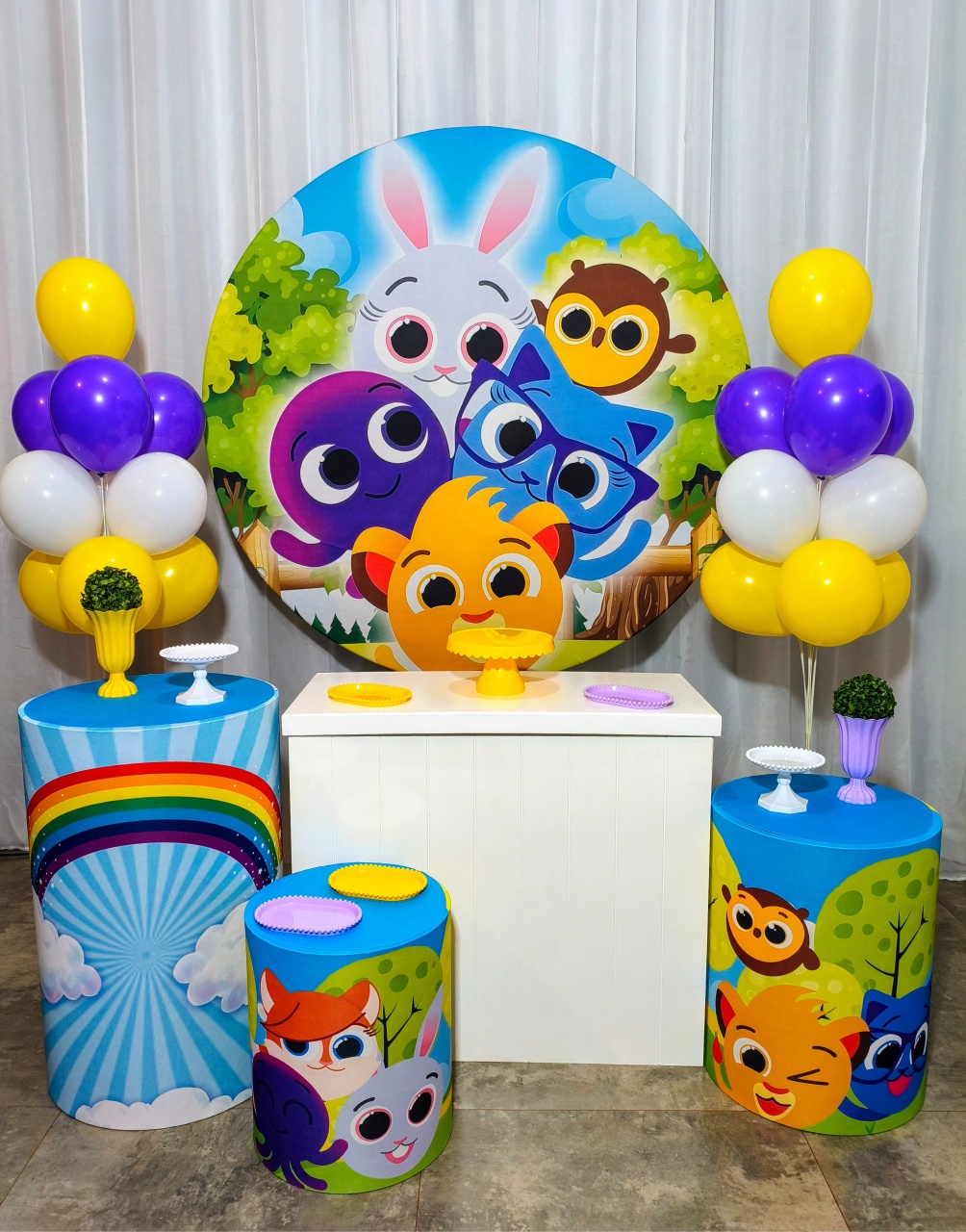 Bolofofo Menina - Kit Prata  - Pegue e Brilha Decorações 