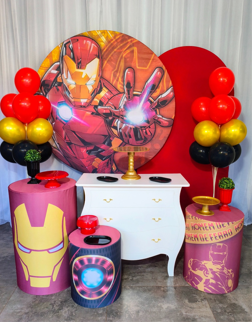 Homem de Ferro - Kit Ouro  - Pegue e Brilha Decorações 