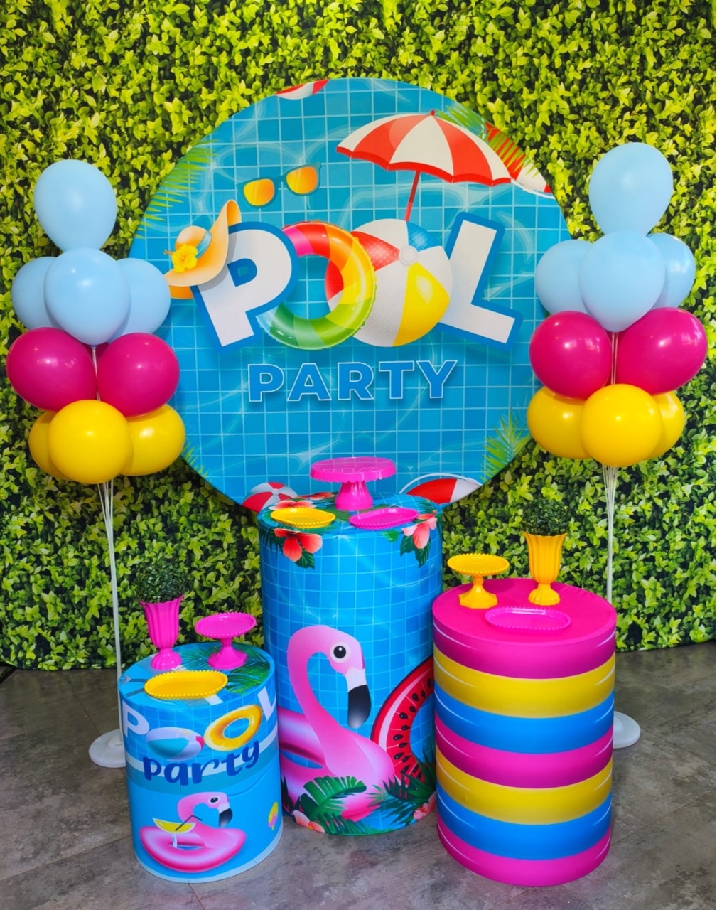 Pool Party Festa Na Piscina - Kit Bronze - Pegue e Brilha Decorações 