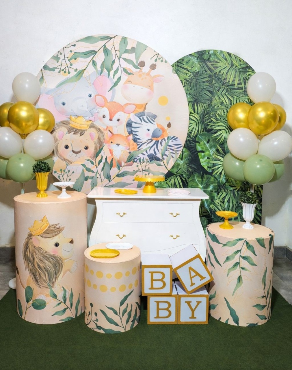 Safari Baby (Tons Neutros ) - Kit Ouro   - Pegue e Brilha Decorações 