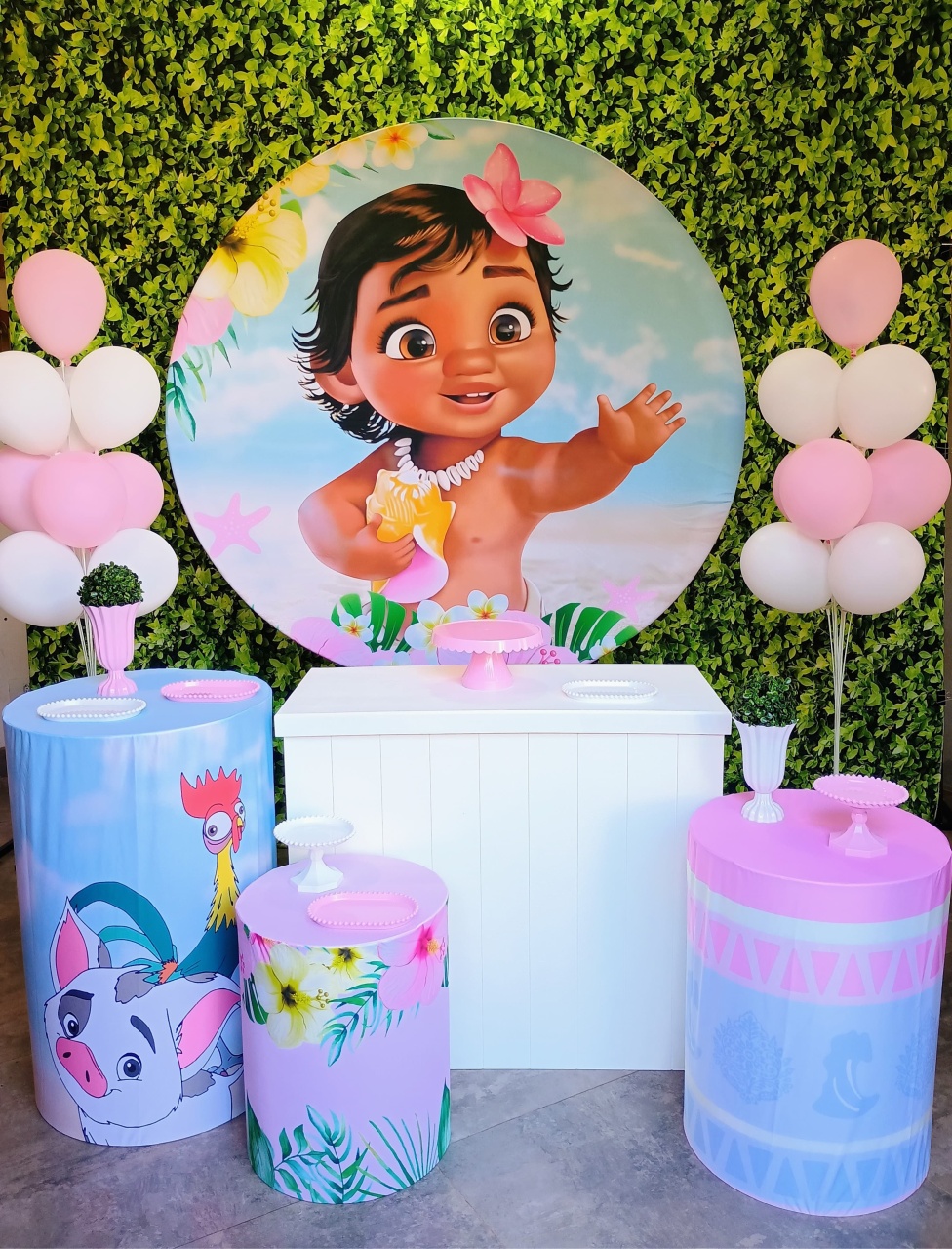 Moana Baby - Kit Prata - Pegue e Brilha Decorações 