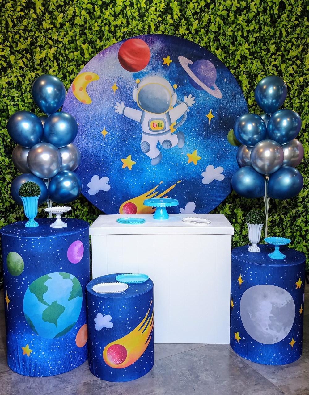Astronauta 01 - Kit Prata  - Pegue e Brilha Decorações 