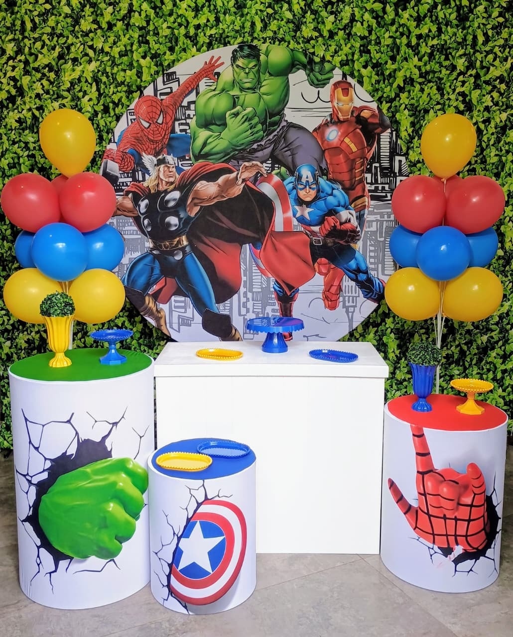 Vingadores 02 - Kit Prata - Pegue e Brilha Decorações 