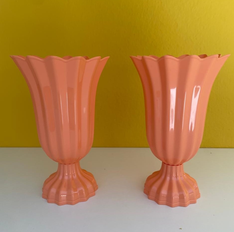 Vaso Popi Cor Papaya - Mabe Pegue e Monte Festas