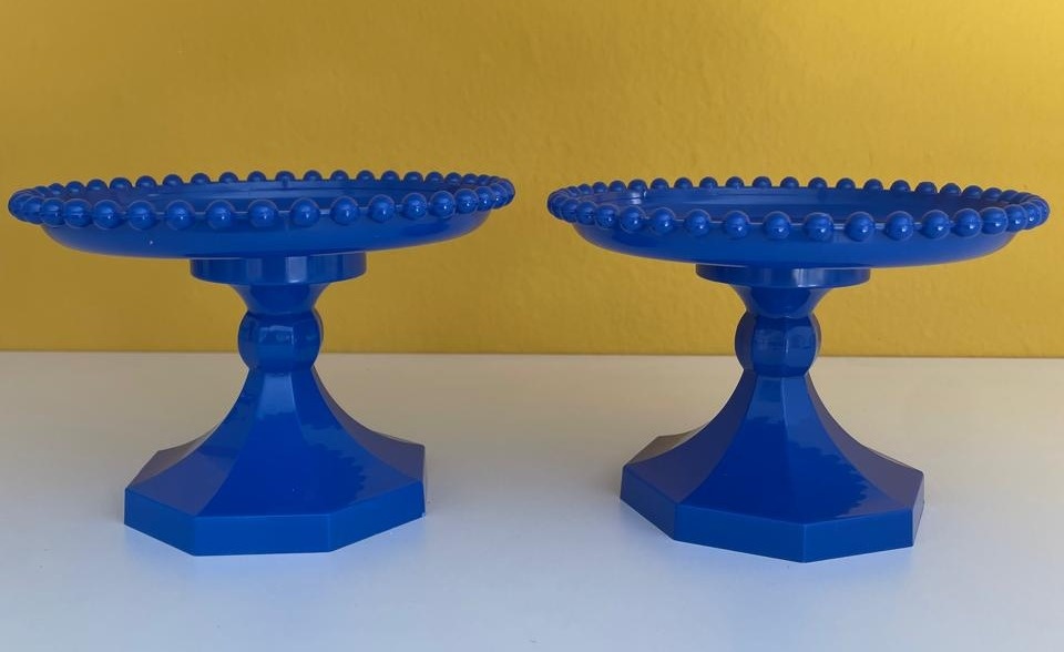 Boleira Mini Perola Pequena Azul Royal - Mabe Pegue e Monte Festas