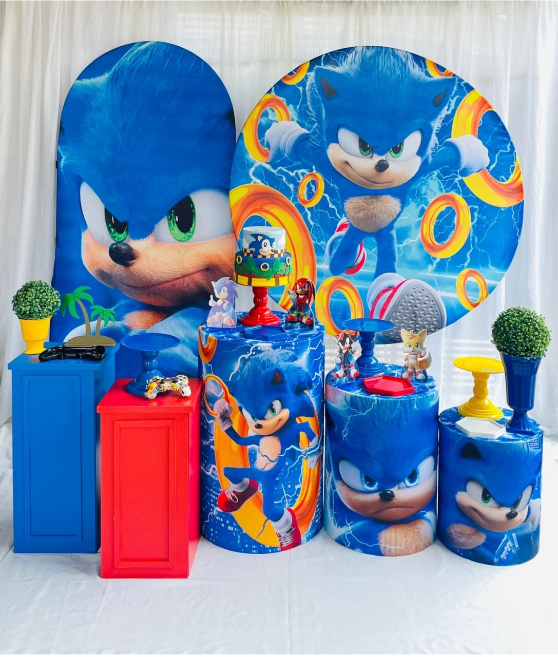 Alugue Tema Decoração Sonic ( Modelo 3 ) - Abra Cadabra Pegue e Monte