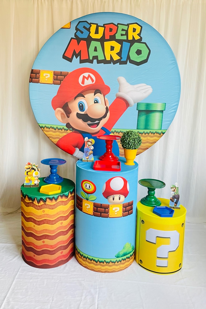Alugue Tema Para Festa Decoração Super Mario ( Modelo 1) - Abra Cadabra Pegue e Monte