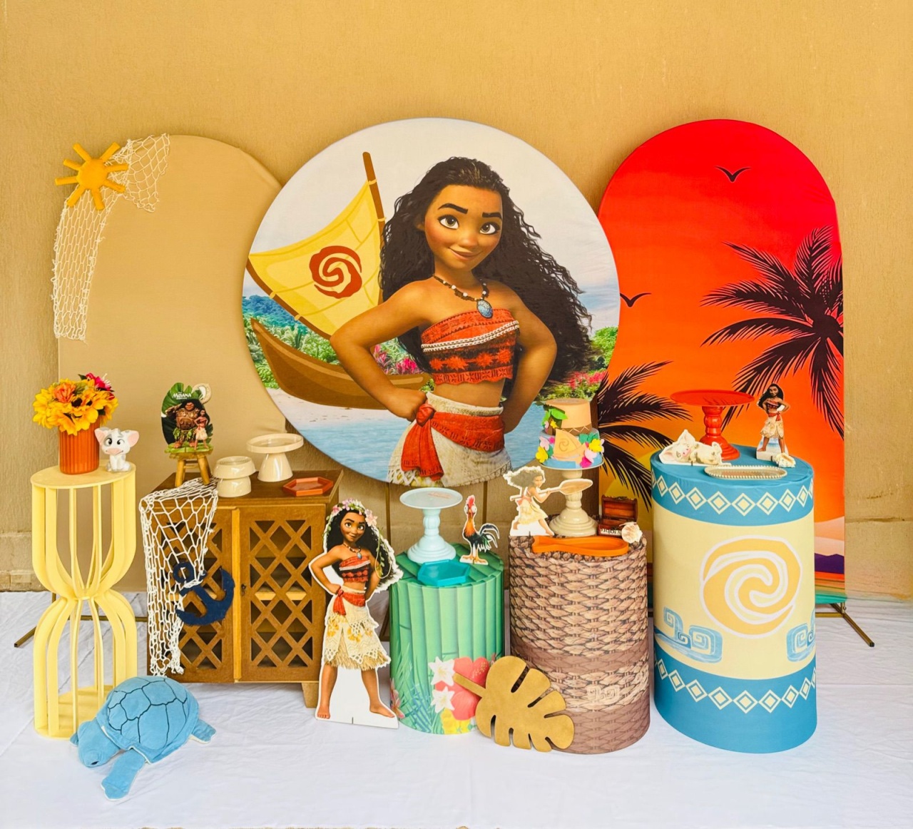 Alugue Tema Para Festa Decoração Moana (Modelo 3) - Abra Cadabra Pegue e Monte
