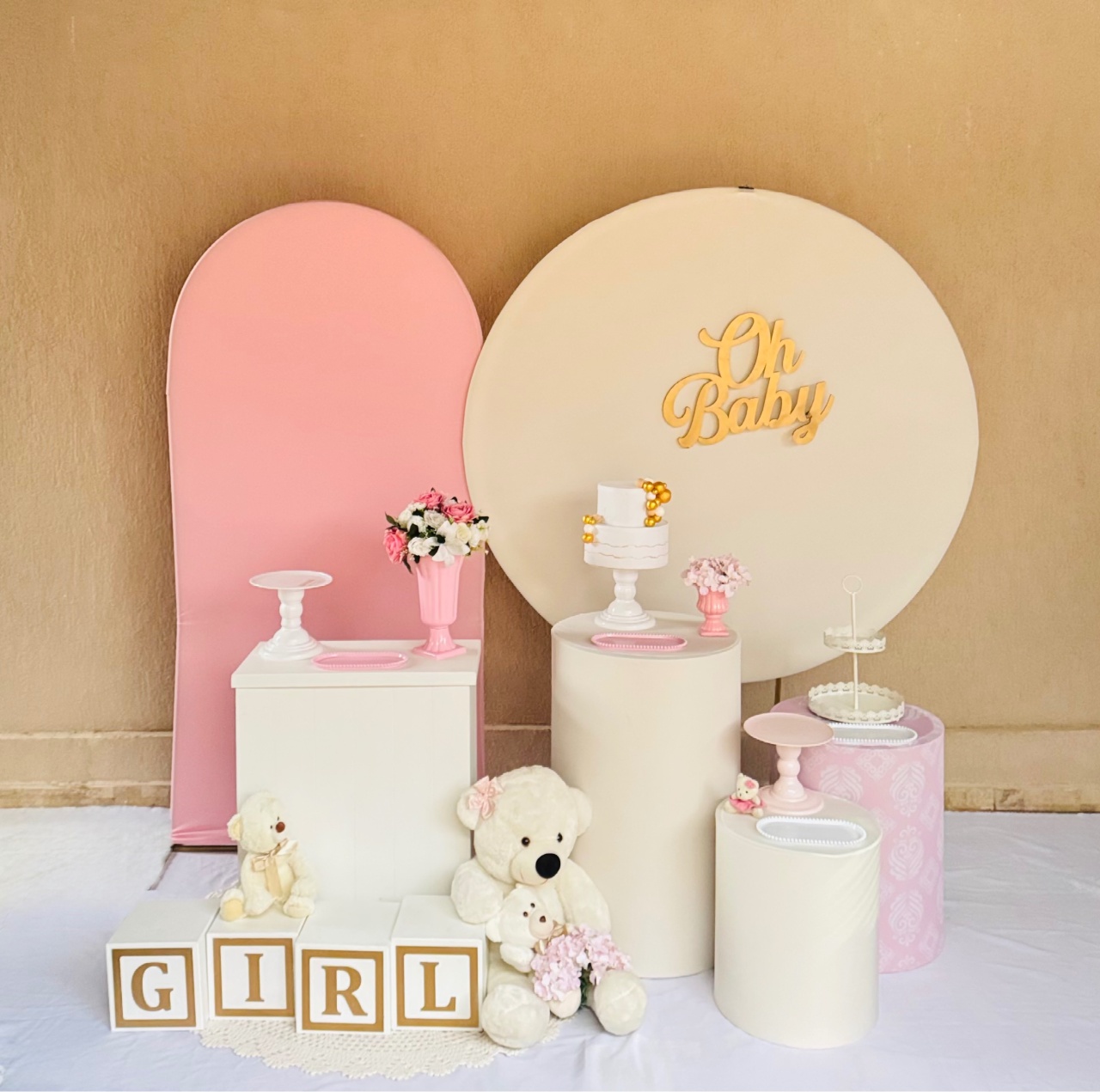 Alugue Tema Para Festa Decoração Chá de Bebê Menina (Modelo 2) - Abra Cadabra Pegue e Monte