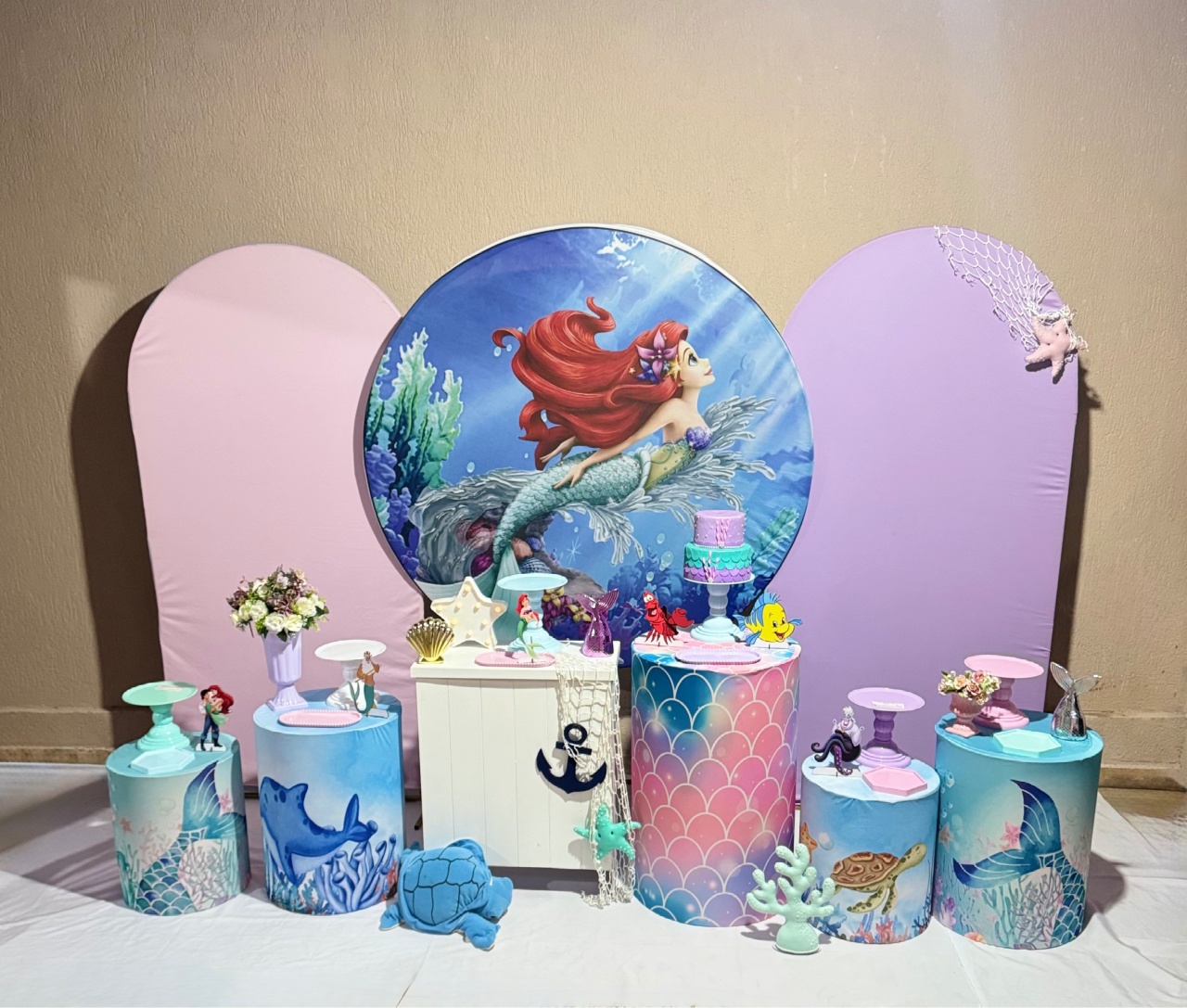 Alugue Tema Para Festa Decoração Sereia (Modelo 3) - Abra Cadabra Pegue e Monte