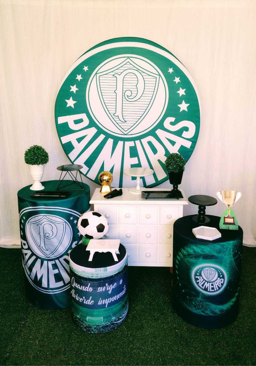 Alugue Tema Para Festa Futebol Palmeiras (Modelo 2)  - Abra Cadabra Pegue e Monte