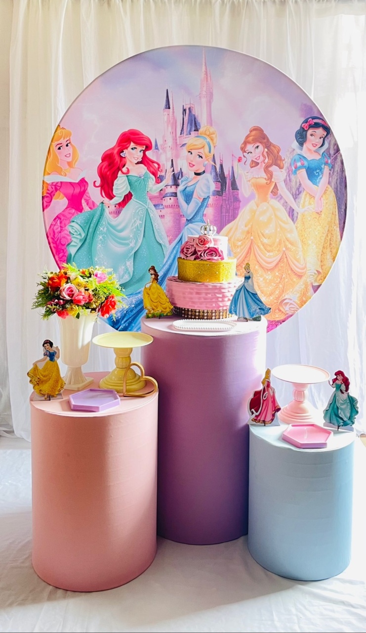 Alugue Tema Para Festa Decoração Princesas (Modelo 1 ) - Abra Cadabra Pegue e Monte