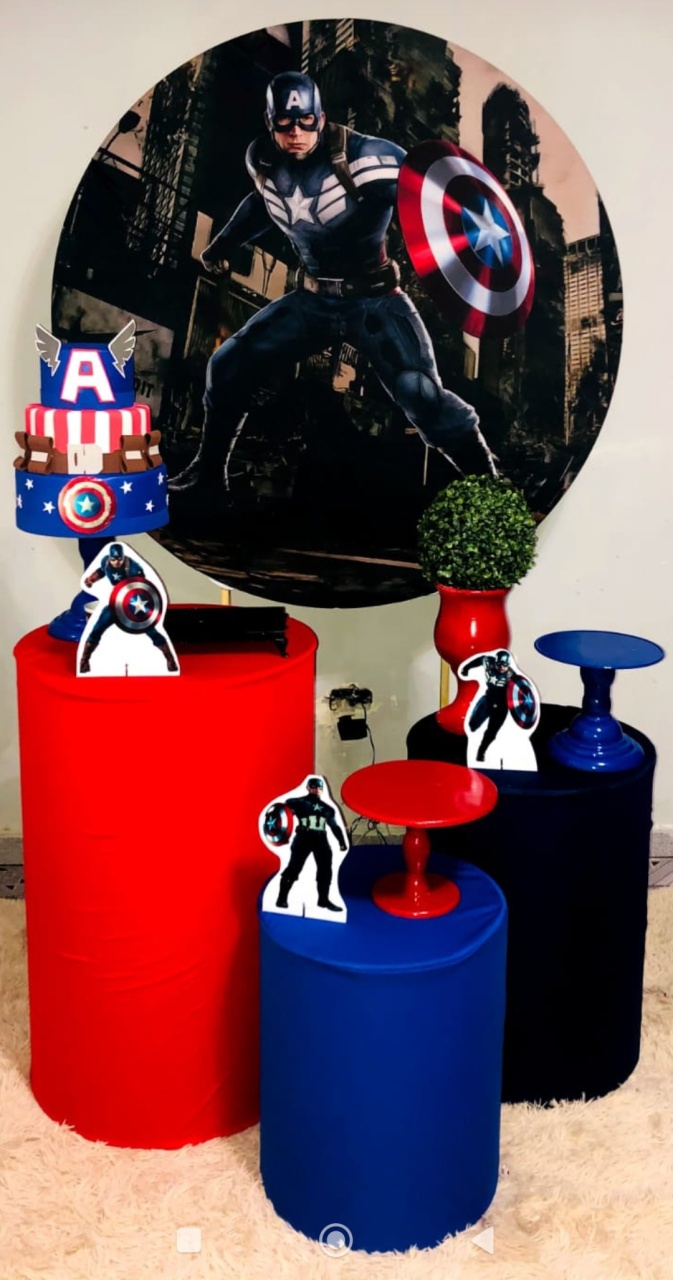 Alugue Decoração Capitão América   ( Modelo 1) - HZM Decoração e Locação