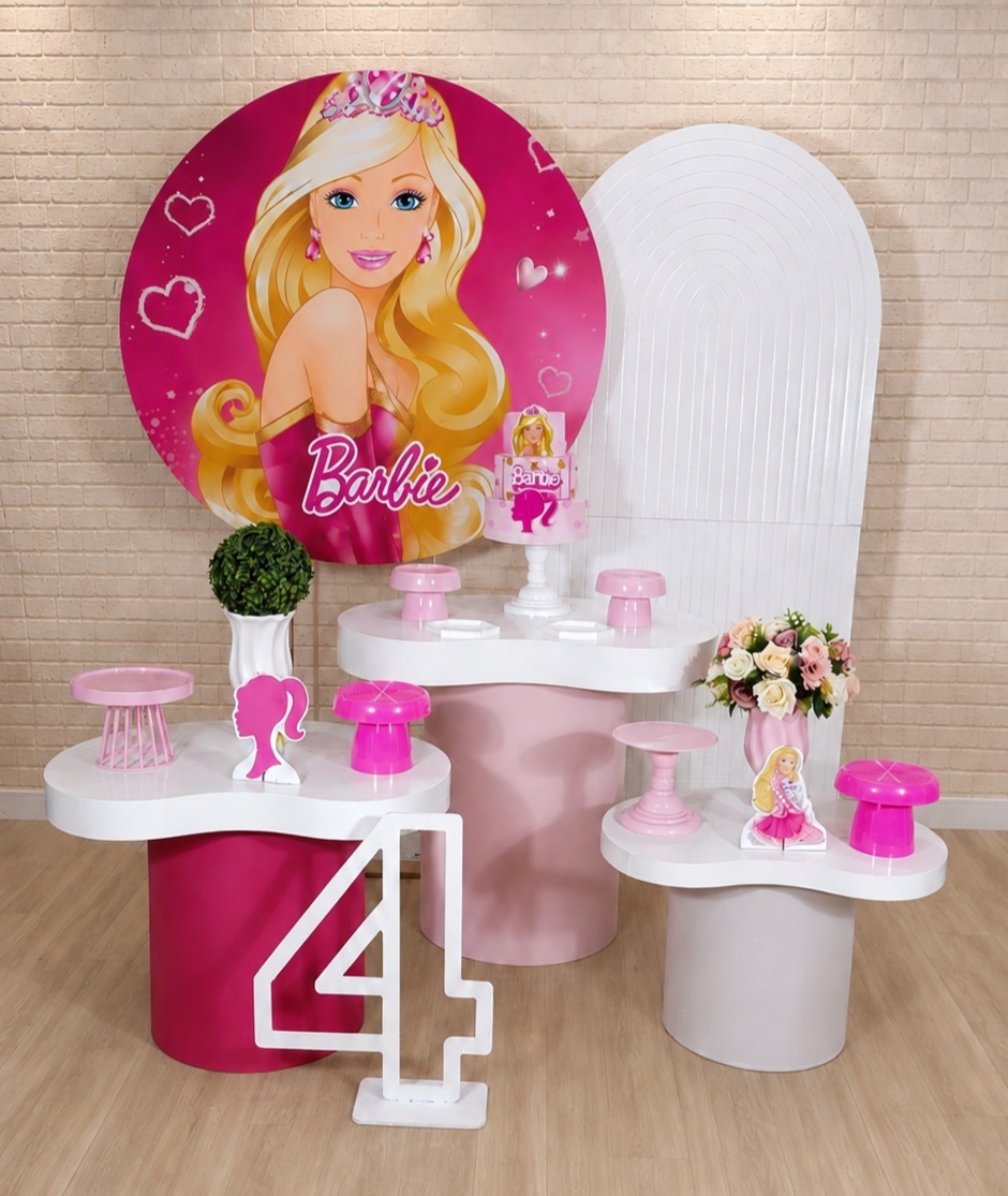 Alugue Decoração Barbie ( Modelo 13) - HZM Decoração e Locação