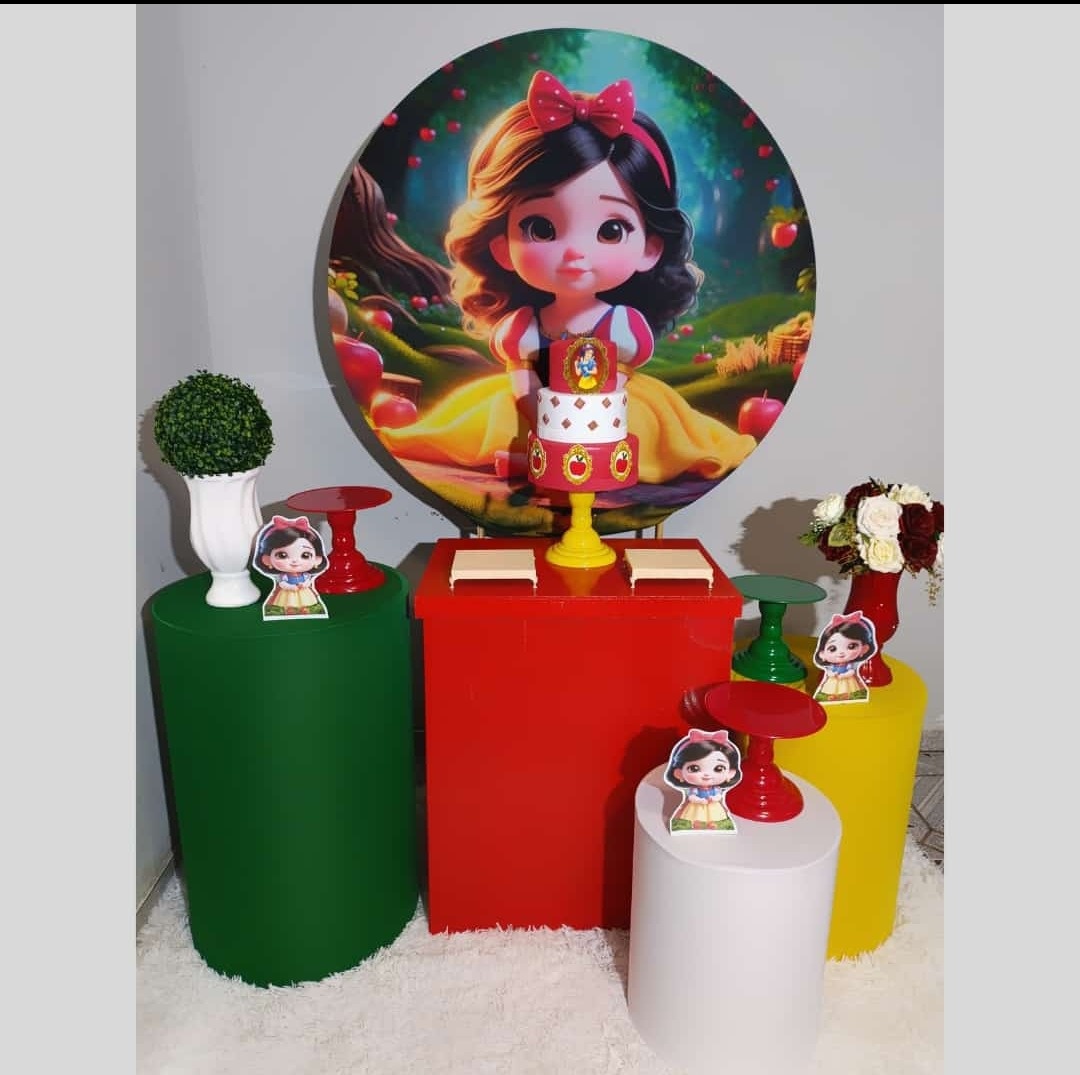 Alugue Decoração Branca de Neve Cuti ( Modelo 2) - HZM Decoração e Locação