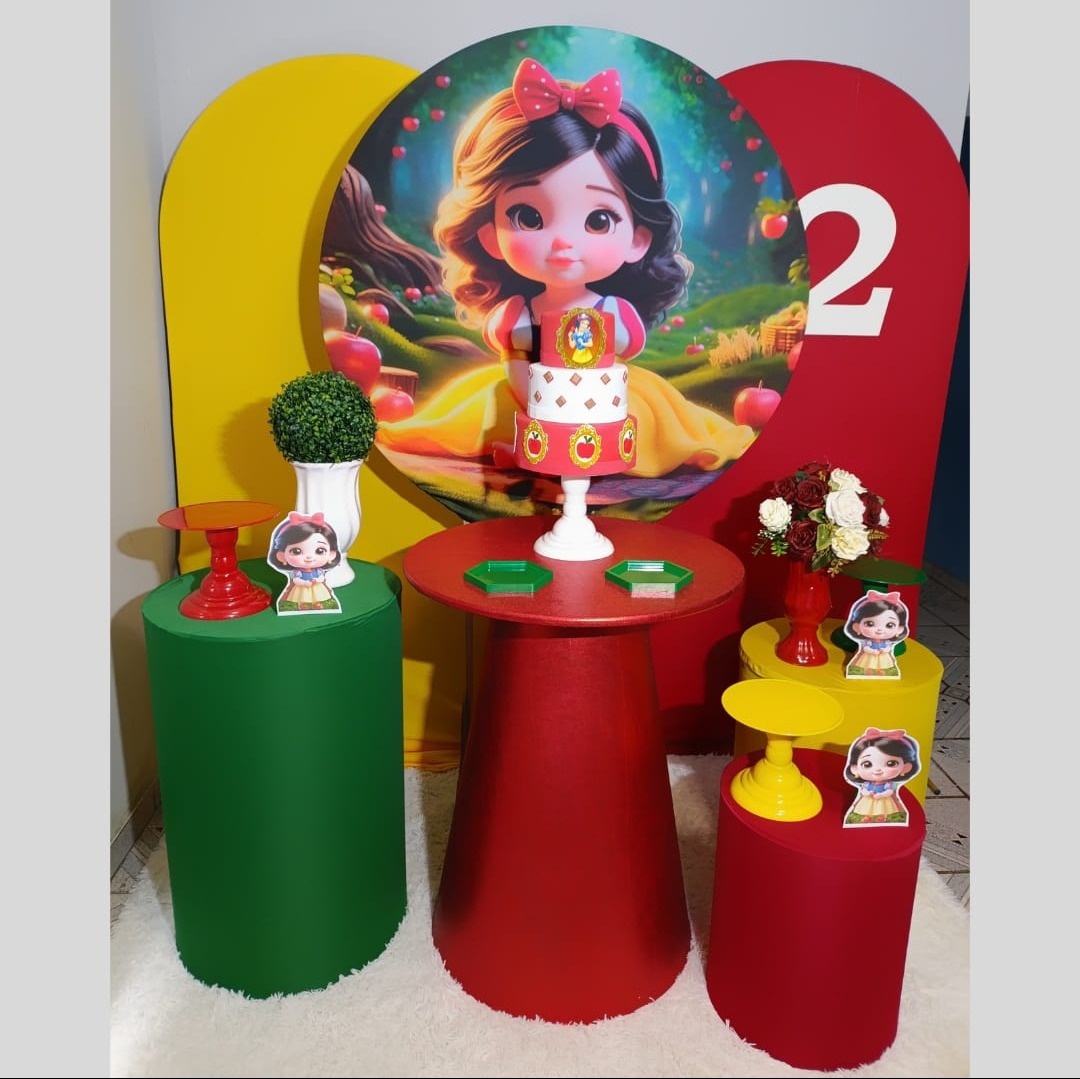 Alugue Decoração Branca de Neve Cuti ( Modelo 4) - HZM Decoração e Locação