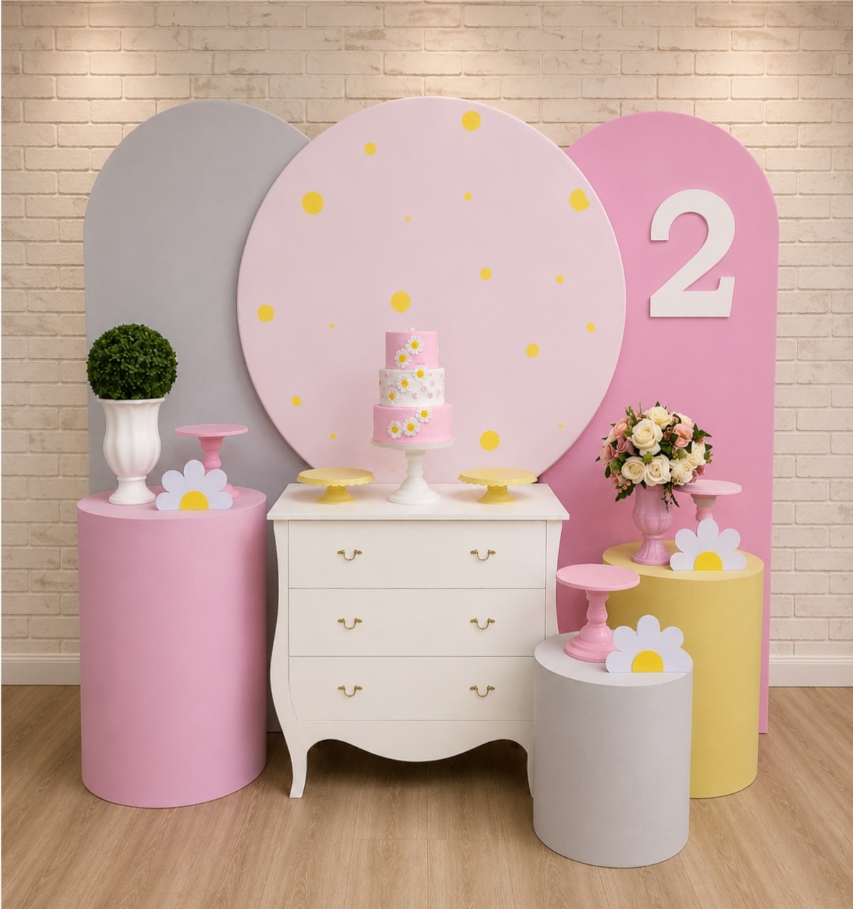 Alugue Decoração Margarida (Modelo 9) - HZM Decoração e Locação