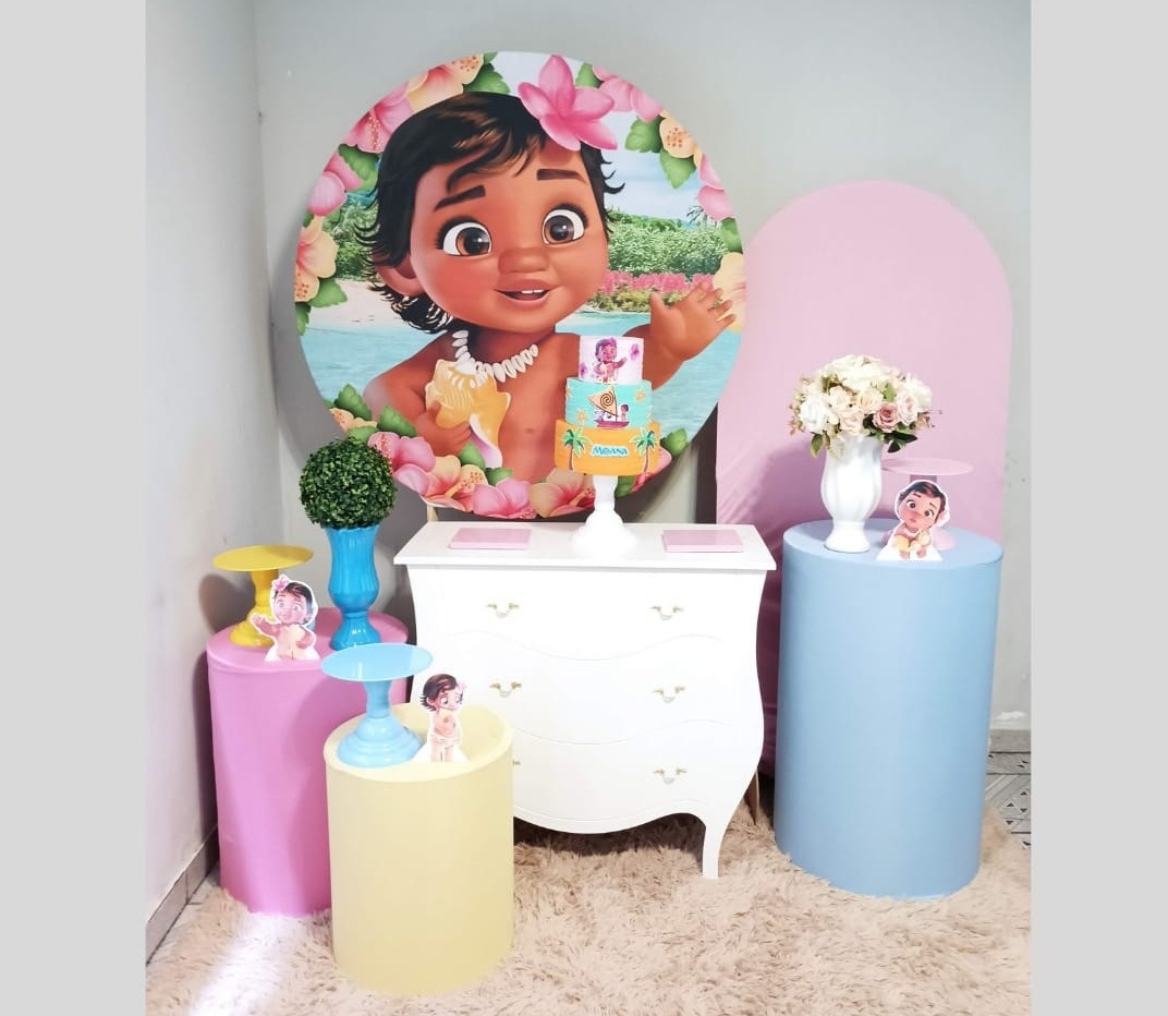 Alugue Decoração Moana Baby (Modelo 3) - HZM Decoração e Locação