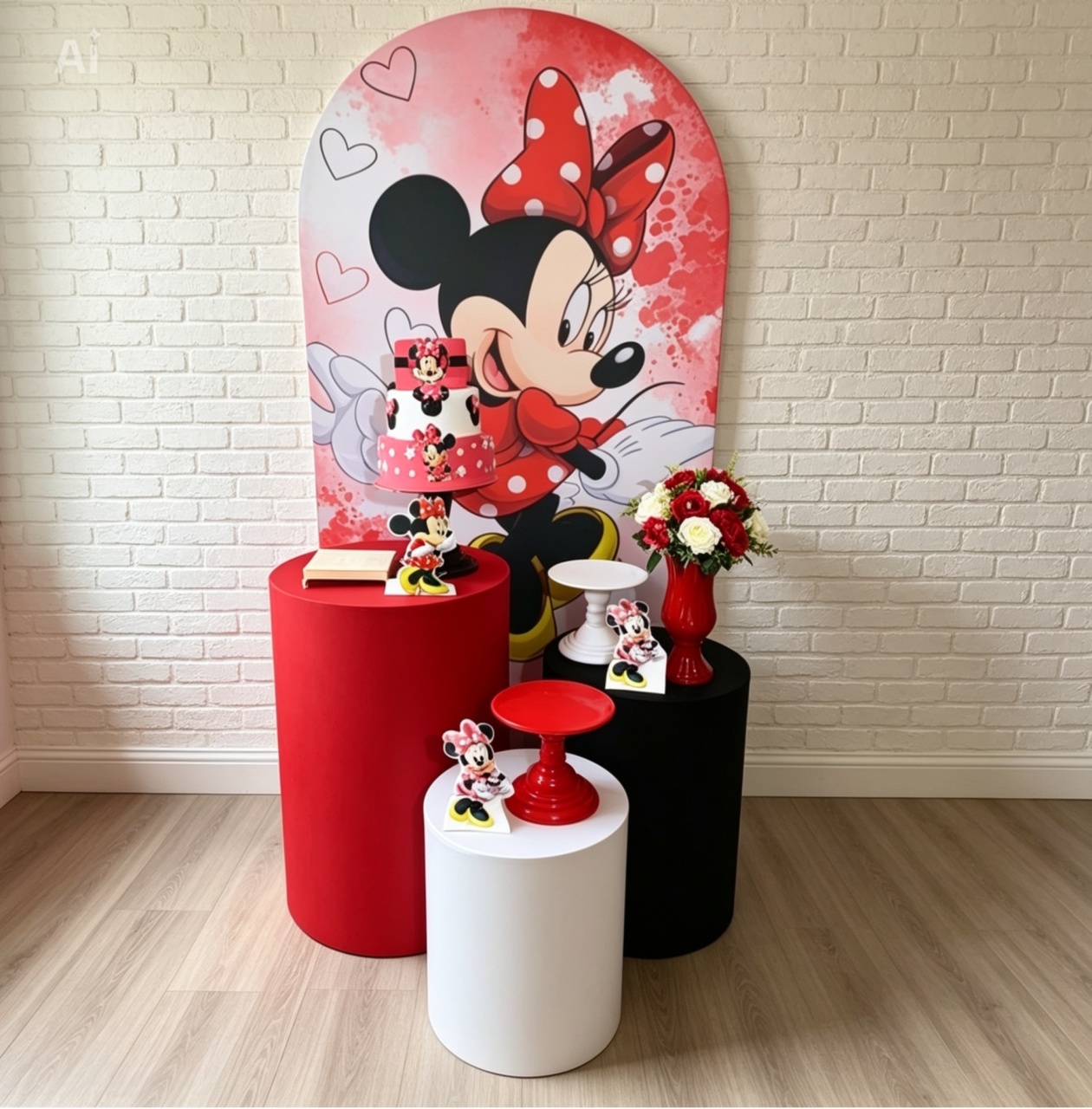 Alugue Decoração Minnie Vermelha  ( Modelo 6) - HZM Decoração e Locação