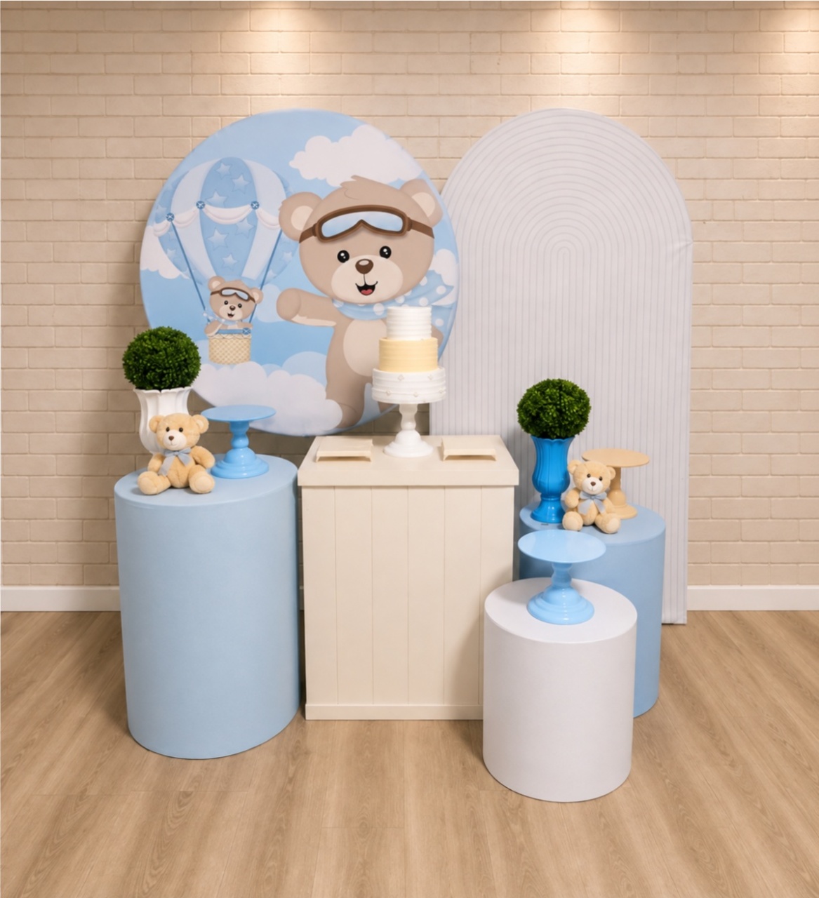 Alugue Decoração Ursinho Aviador ( Modelo 3) - HZM Decoração e Locação