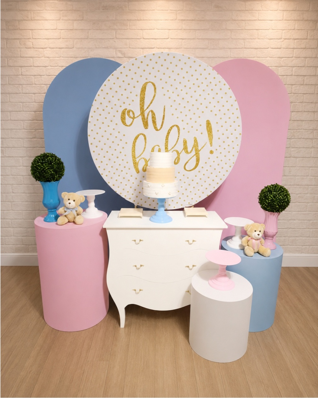 Alugue Decoração Chá Revelação (Modelo 11) - HZM Decoração e Locação