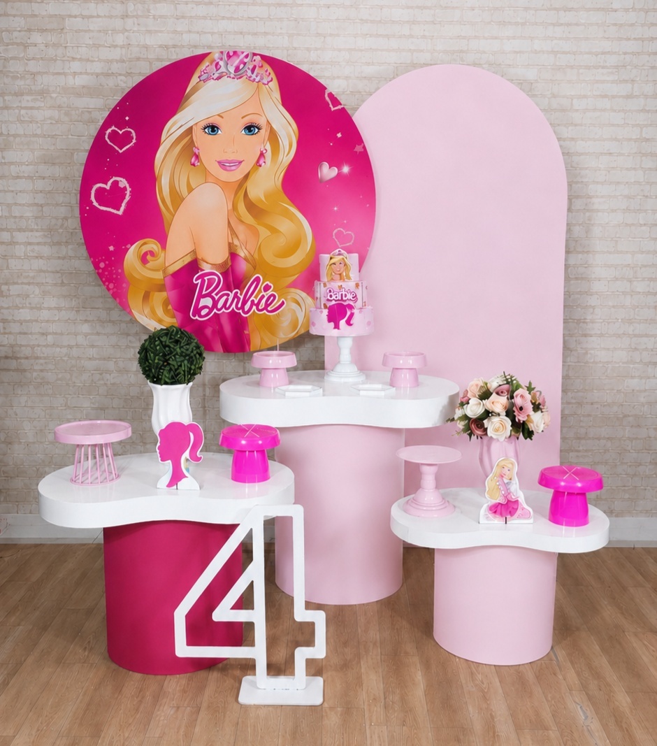 Alugue Decoração Barbie ( Modelo 14) - HZM Decoração e Locação