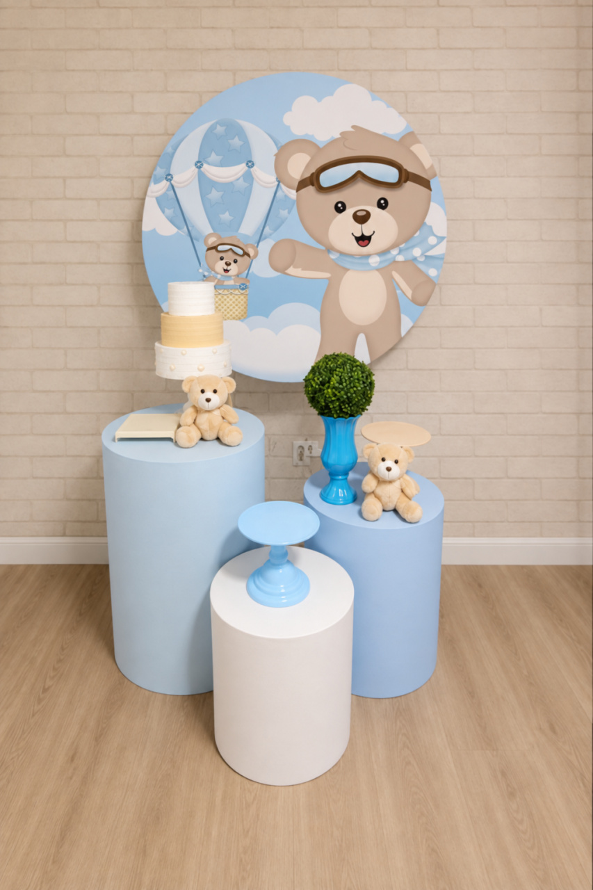 Alugue Decoração Ursinho Aviador ( Modelo 1) - HZM Decoração e Locação