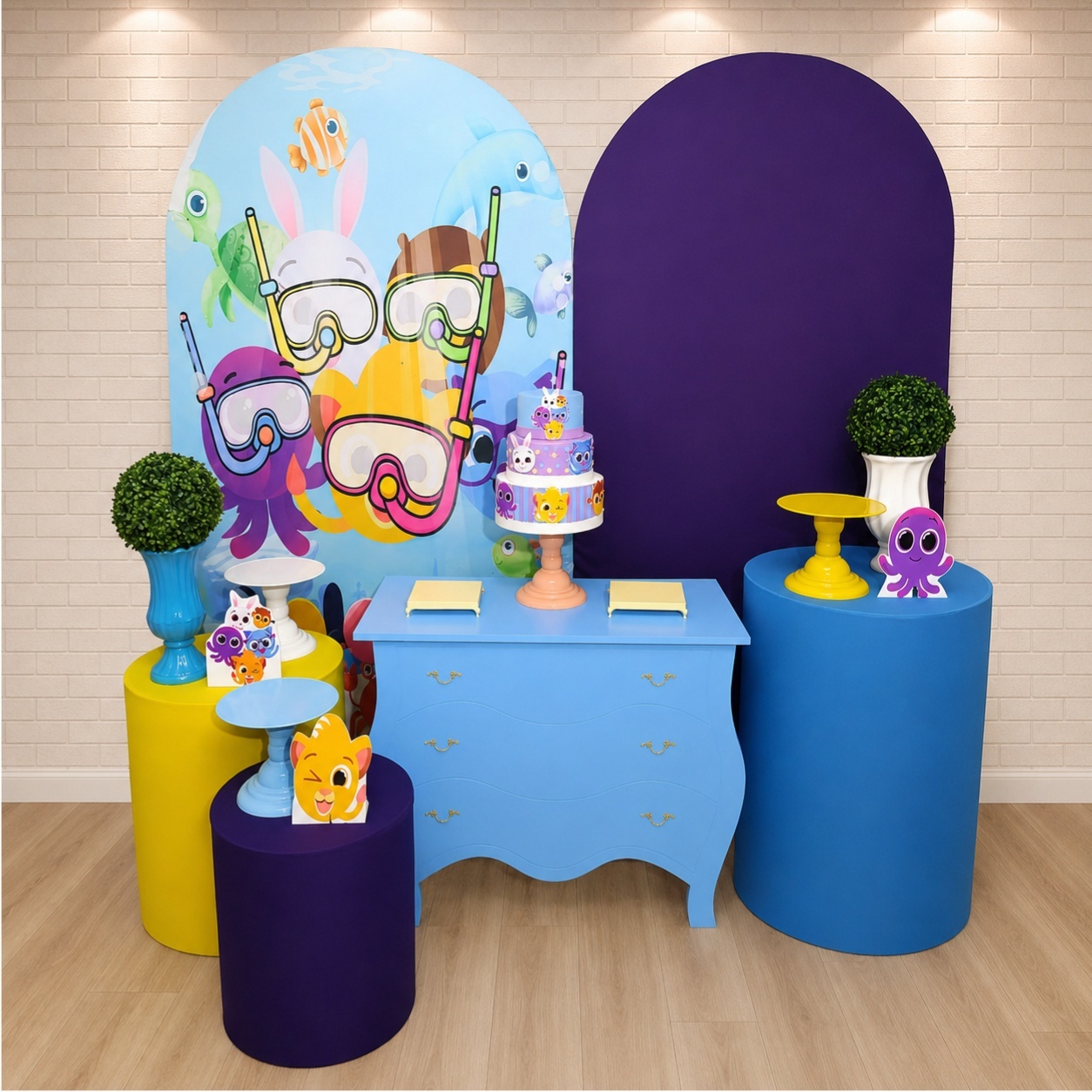 Alugue Decoração Bolofofos (Modelo 4) - HZM Decoração e Locação