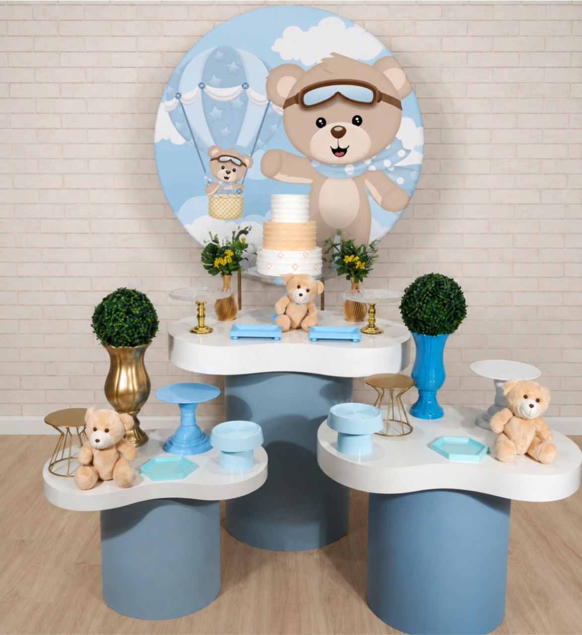 Alugue Decoração Ursinho Aviador ( Modelo 4) - HZM Decoração e Locação