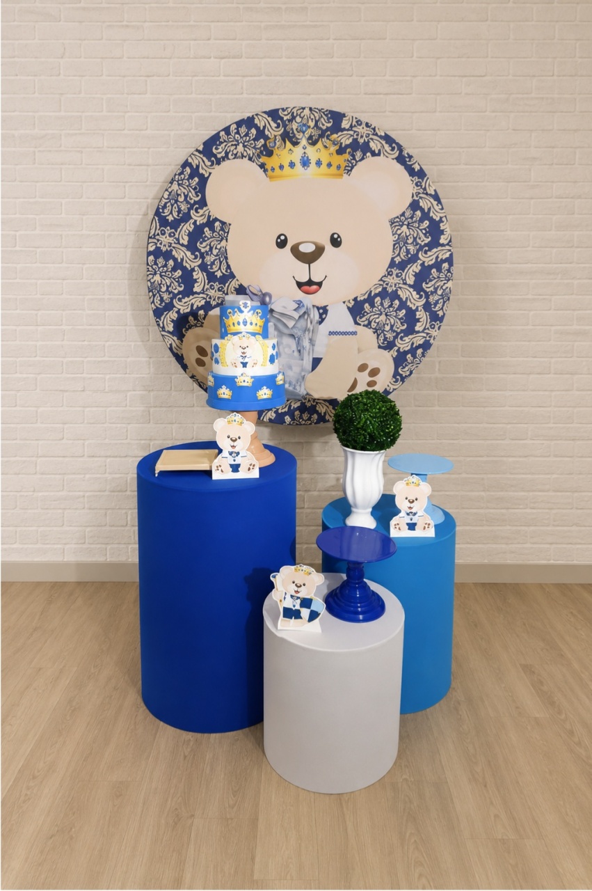 Alugue Decoração Ursinho Realeza (Modelo 1) - HZM Decoração e Locação