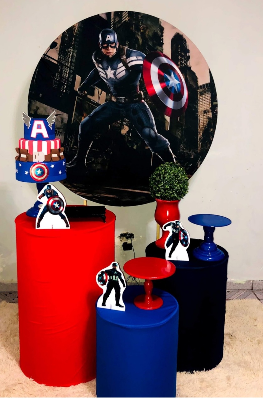Alugue Decoração Capitão America (Modelo 1) - HZM Decoração e Locação