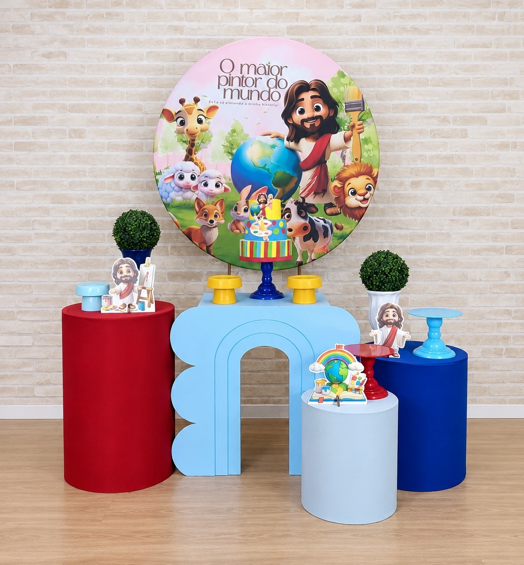 Alugue Decoração - Maior Pintor Do Mundo Azul ( Modelo 3) - HZM Decoração e Locação