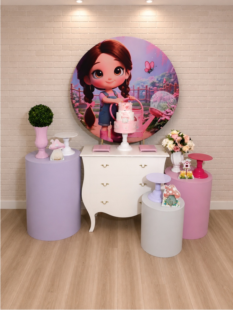 Alugue Decoração Menina Jardim ( Modelo 2) - HZM Decoração e Locação