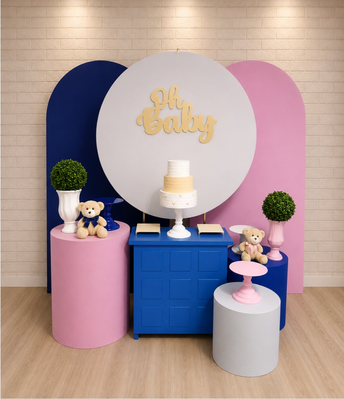 Alugue Decoração Chá Revelação (Modelo 13) - HZM Decoração e Locação