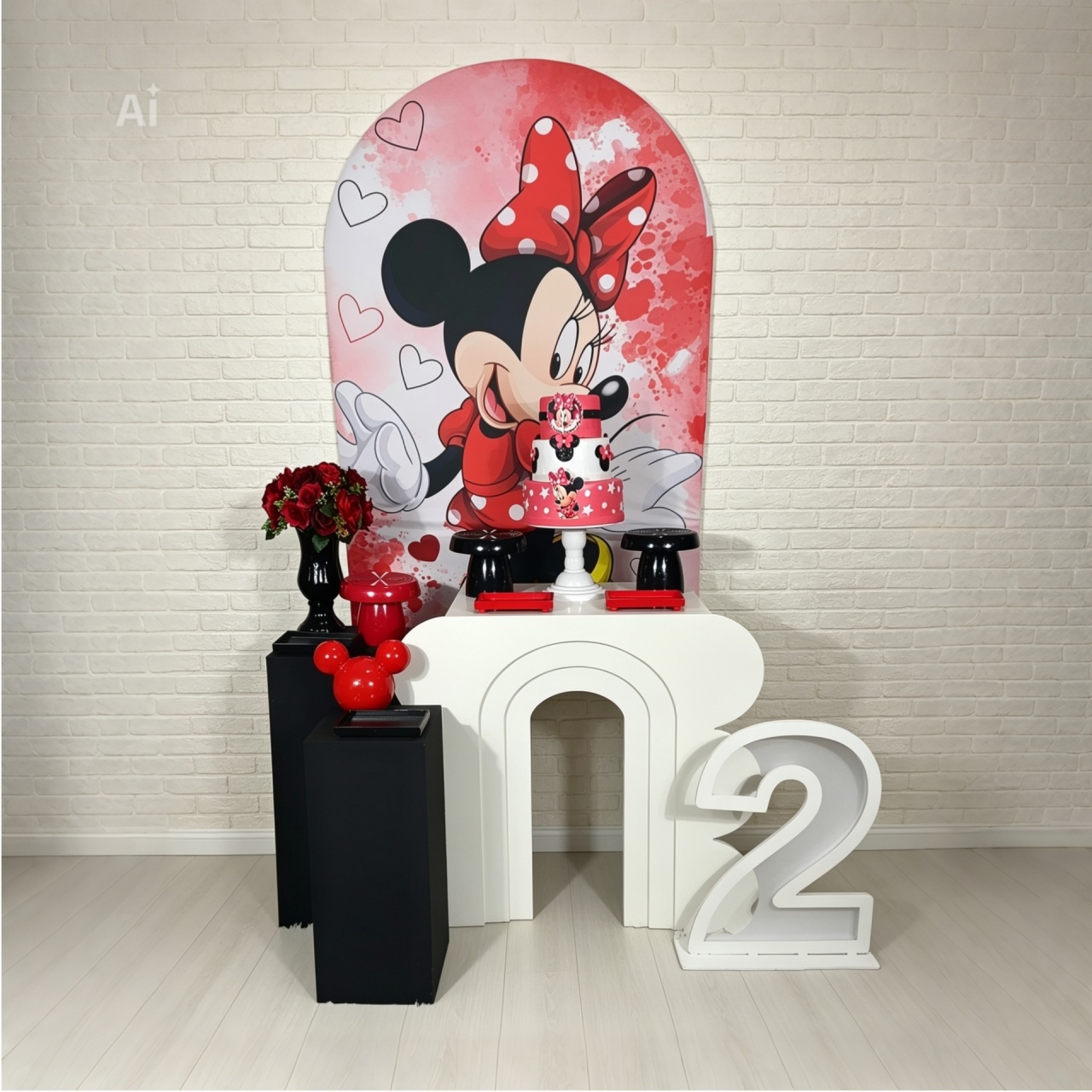 Alugue Decoração Minnie  ( Modelo 13) - HZM Decoração e Locação