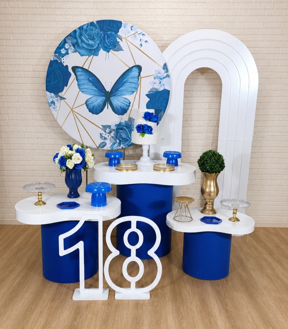 Alugue Decoração Borboleta Azul ( Modelo 10) - HZM Decoração e Locação