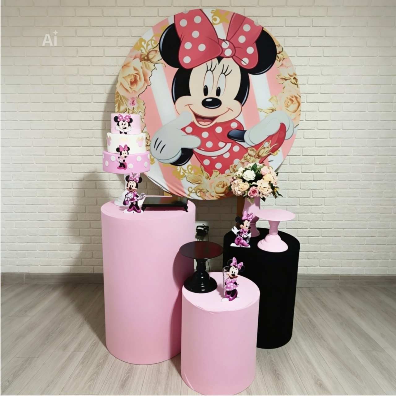Alugue Decoração Minnie Rosa ( Modelo 9) - HZM Decoração e Locação