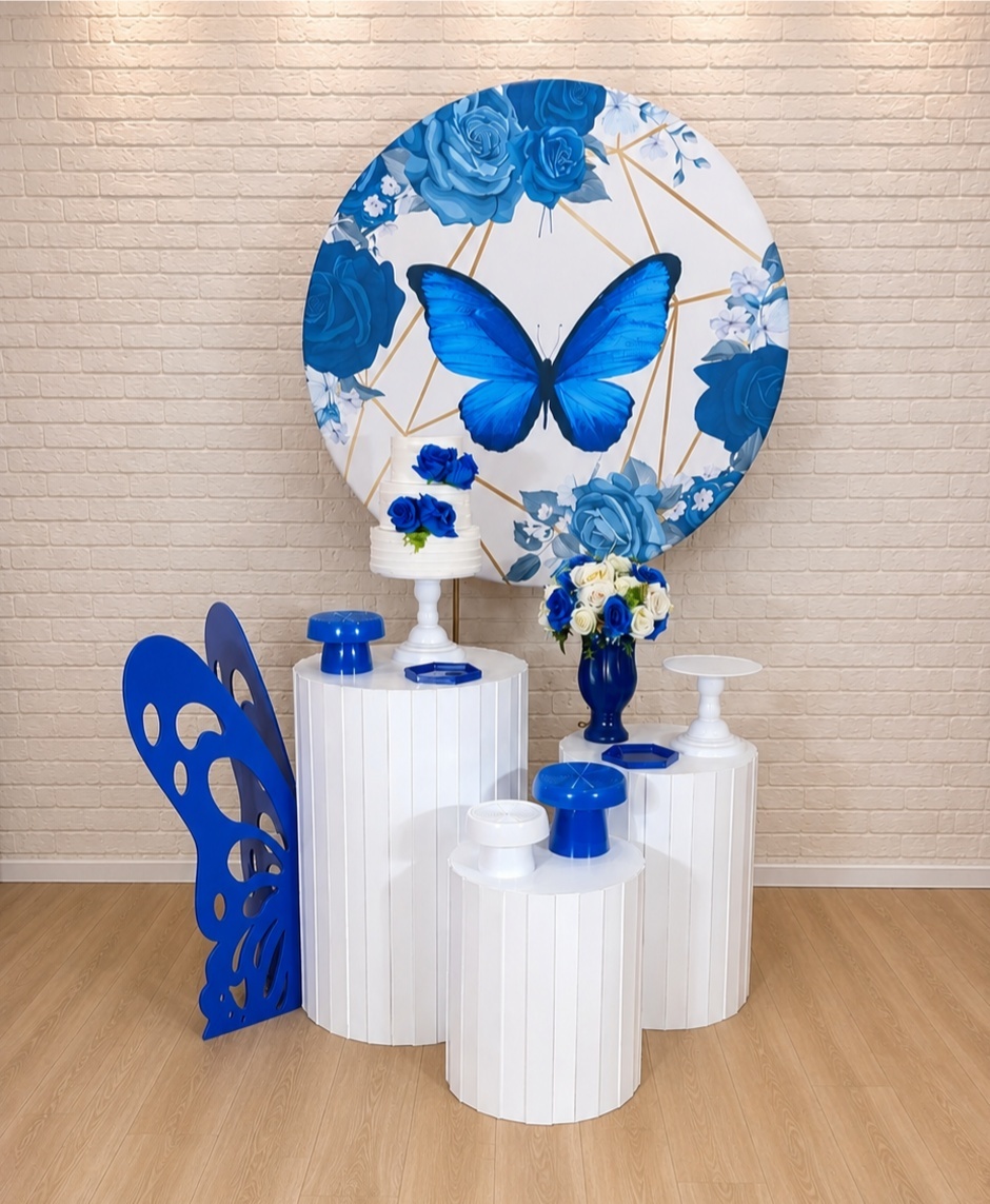 Alugue Decoração Borboleta Azul ( Modelo 2) - HZM Decoração e Locação
