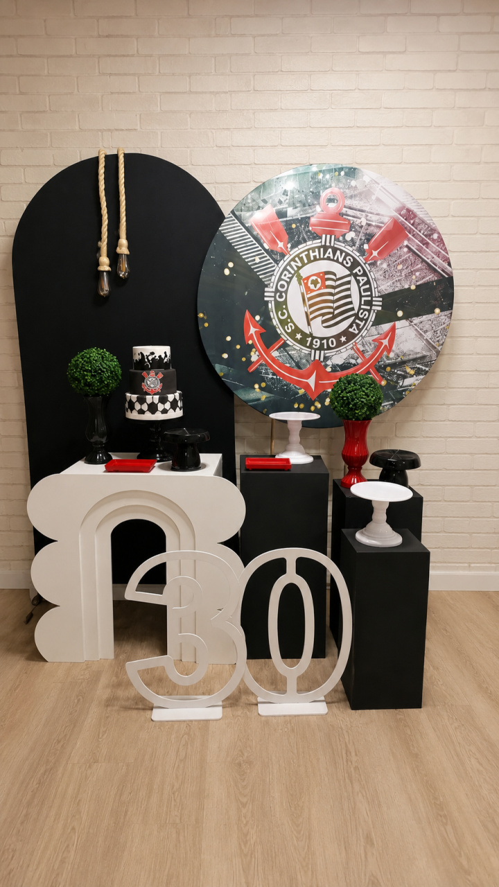 Alugue Decoração Corinthians ( Modelo 7) - HZM Decoração e Locação