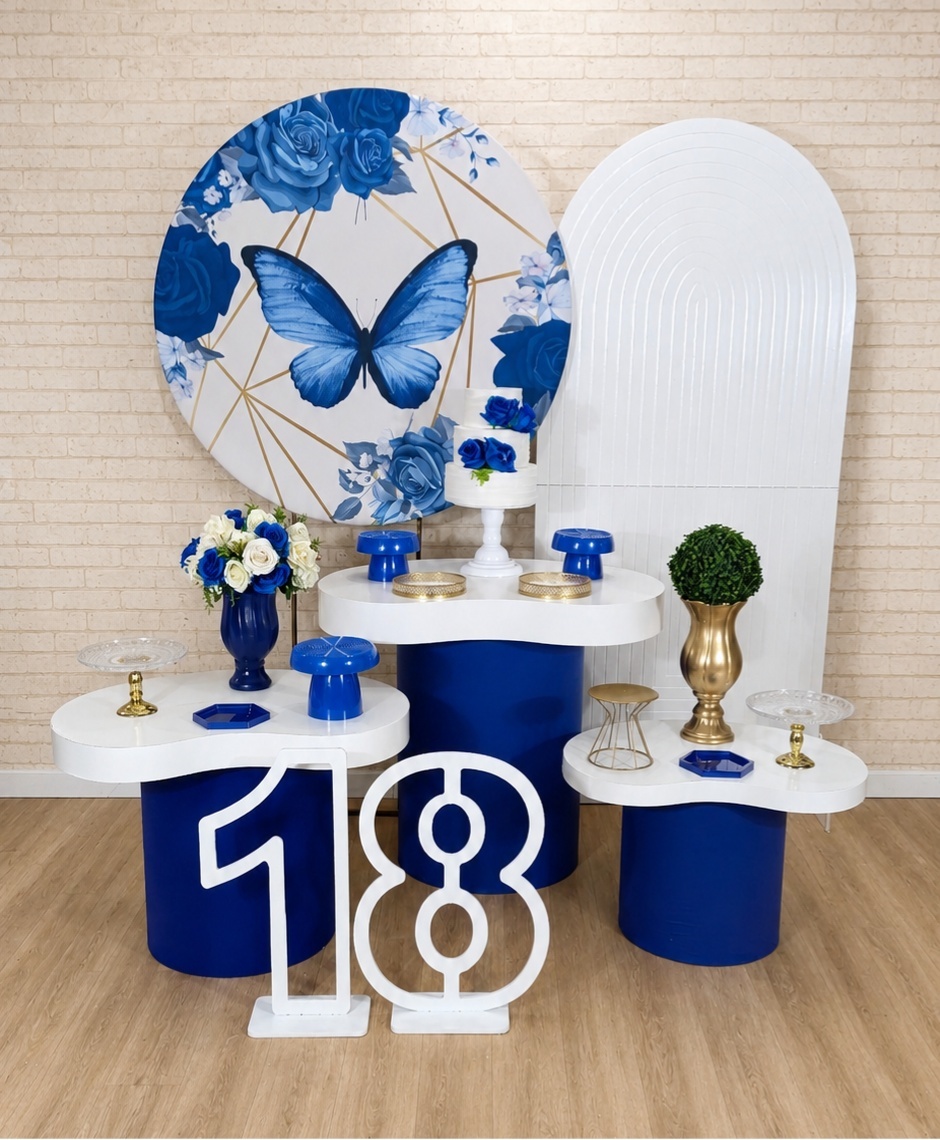 Alugue Decoração Borboleta Azul ( Modelo 9) - HZM Decoração e Locação