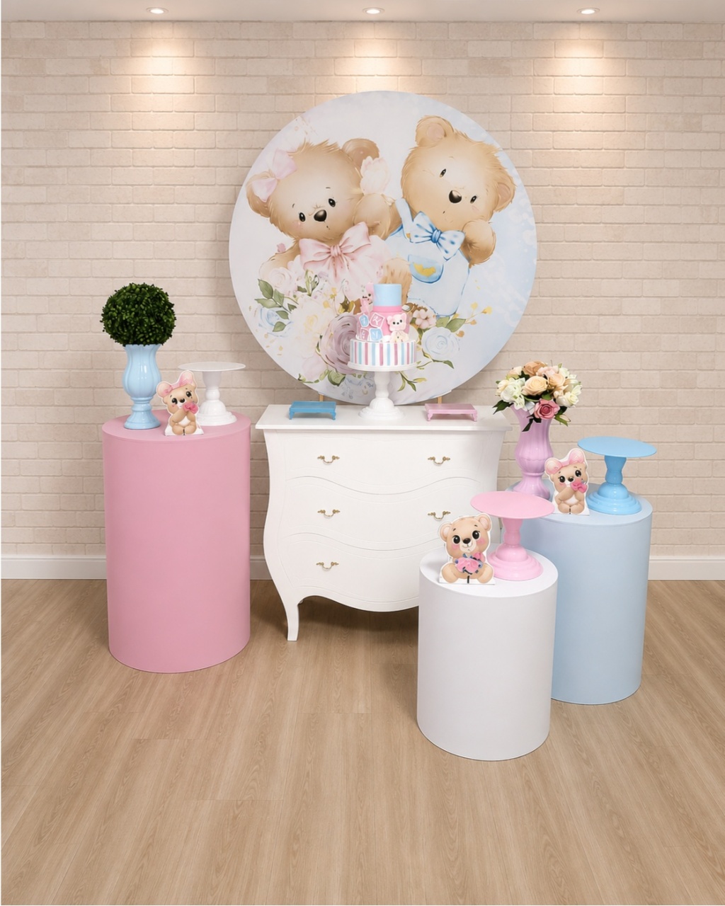 Alugue Decoração Chá Revelação (Modelo 7) - HZM Decoração e Locação