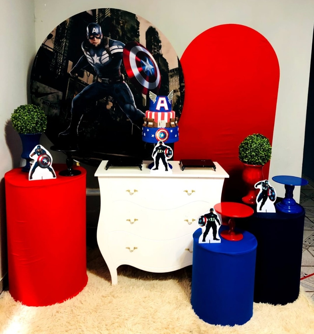 Alugue Decoração Capitão América ( Modelo 3) - HZM Decoração e Locação