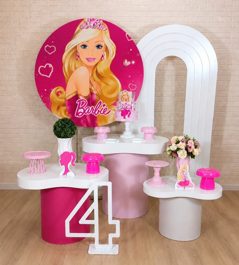 Alugue Decoração Barbie ( Modelo 15) - HZM Decoração e Locação
