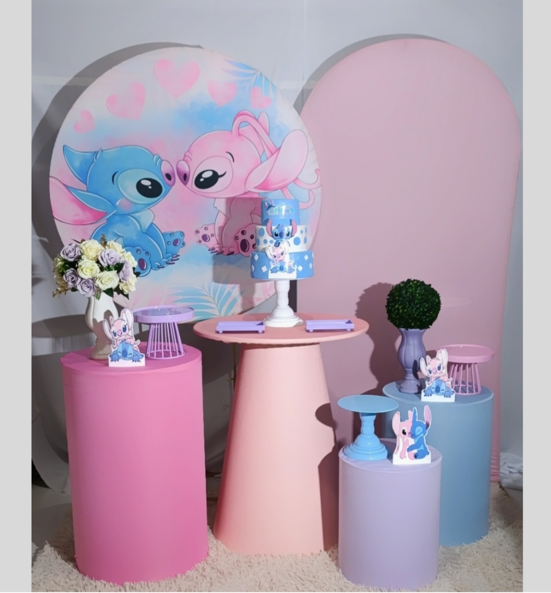 Alugue Decoração - Stich E Angel ( Modelo 4) - HZM Decoração e Locação