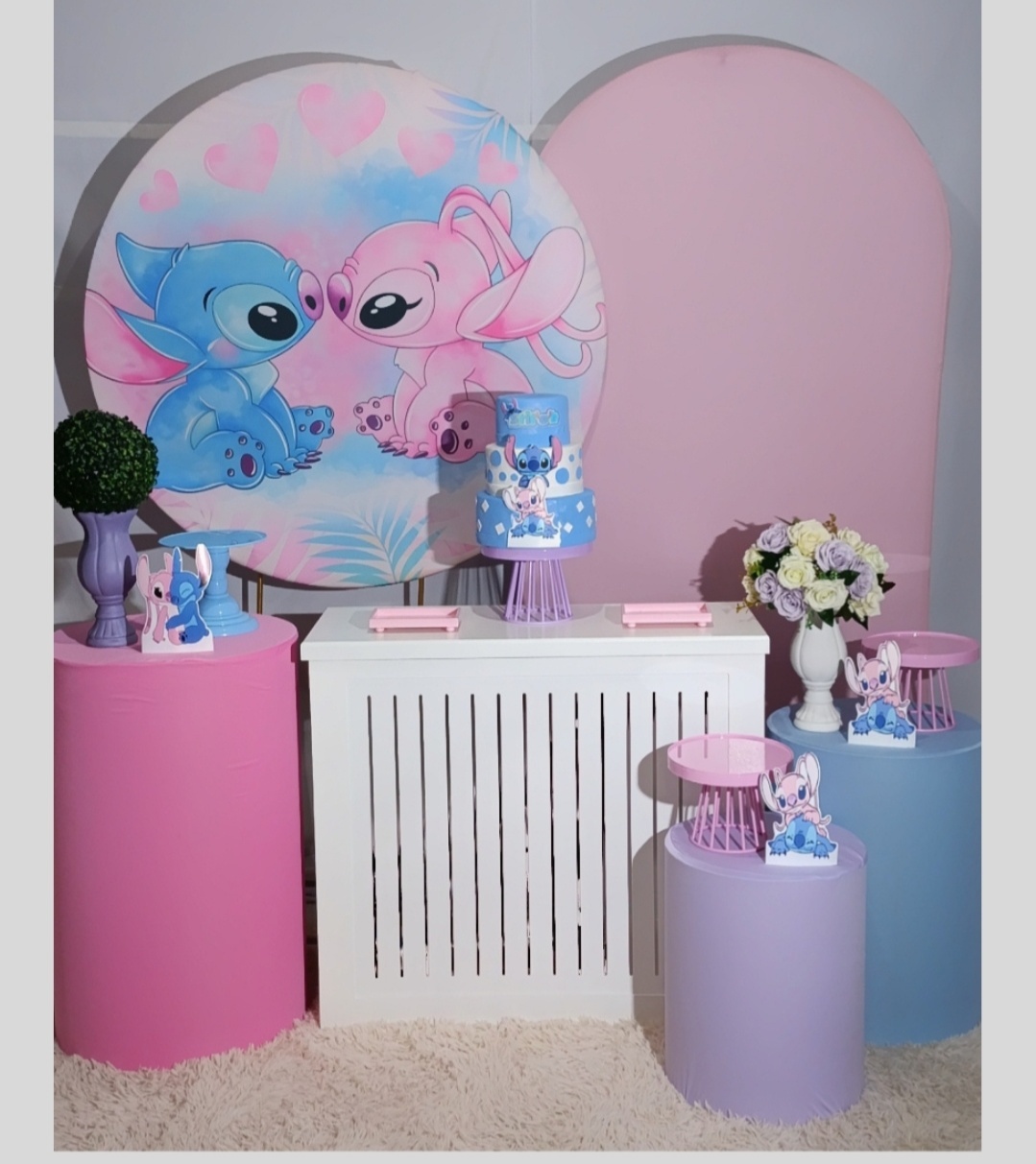 Alugue Decoração - Stich E Angel ( Modelo 3) - HZM Decoração e Locação