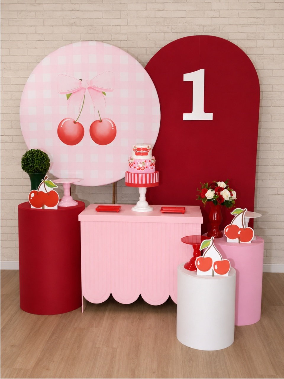Alugue Decoração Cerejinha (Modelo 3) - HZM Decoração e Locação