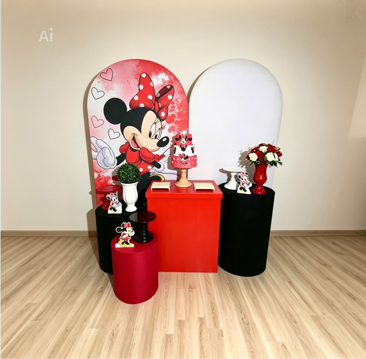 Alugue Decoração Minnie Vermelha ( Modelo 8) - HZM Decoração e Locação