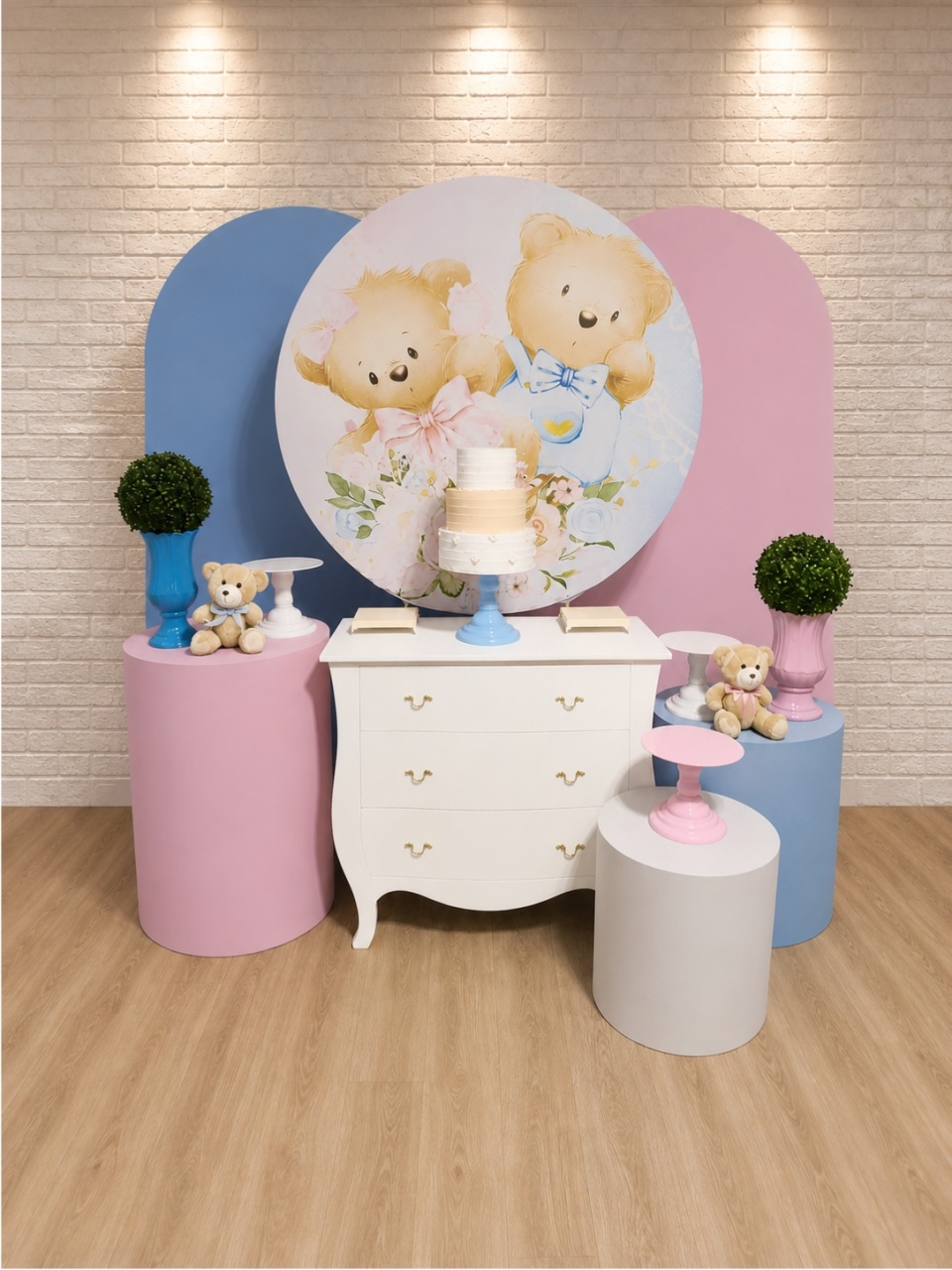 Alugue Decoração Chá Revelação (Modelo 12) - HZM Decoração e Locação