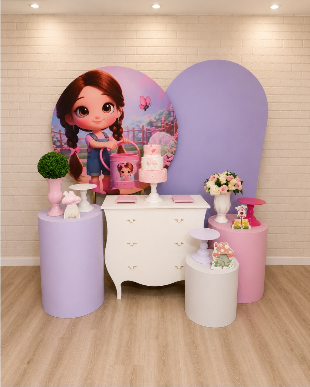 Alugue Decoração Menina Jardim ( Modelo 3) - HZM Decoração e Locação