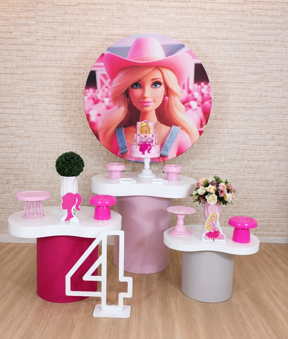 Alugue Decoração Barbie ( Modelo 8) - HZM Decoração e Locação